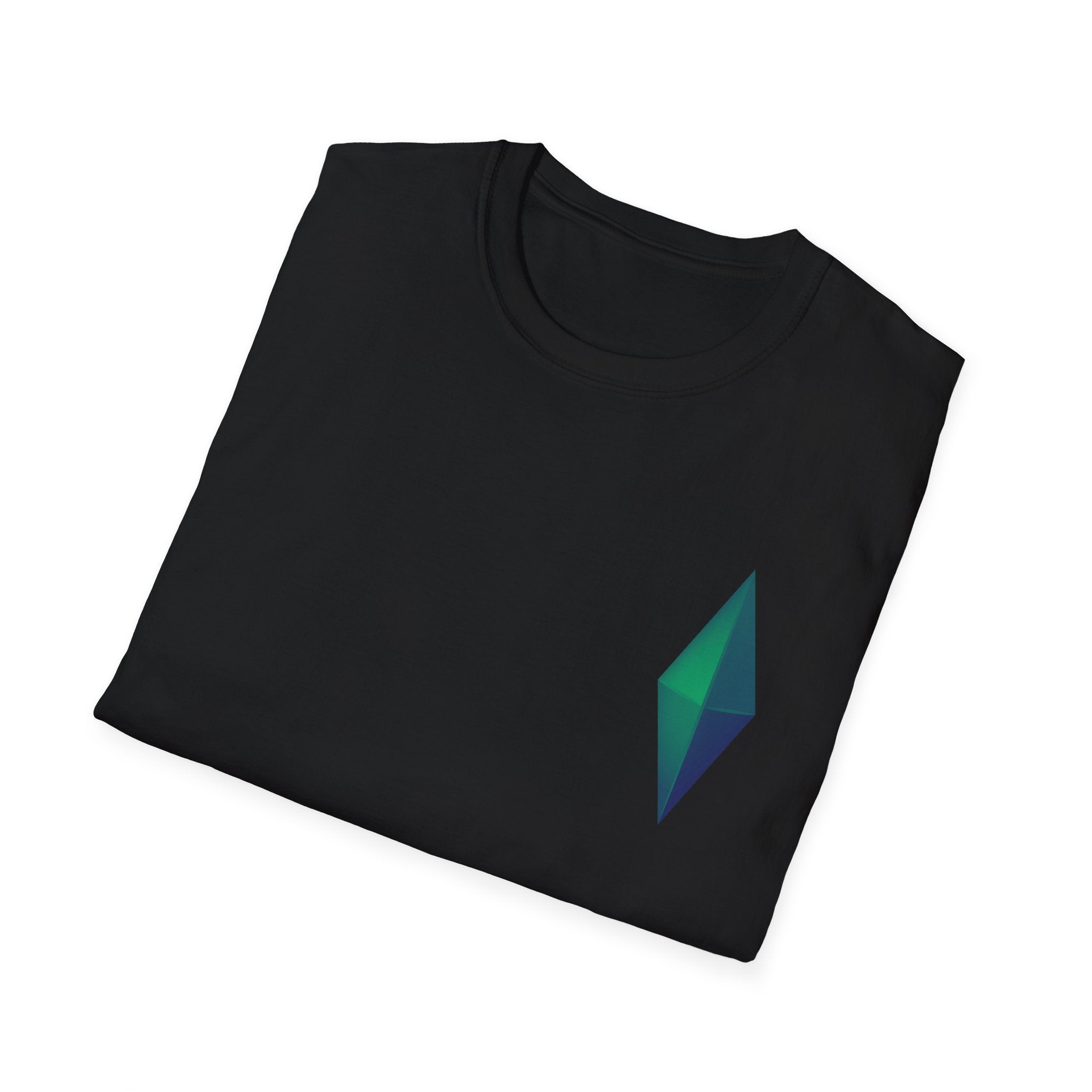 Unisex Gemstone Graphic T-Shirt | Softstyle Tee for Casual Wear, Gifts, Everyday Comfort, Green and Blue Design, Fashion