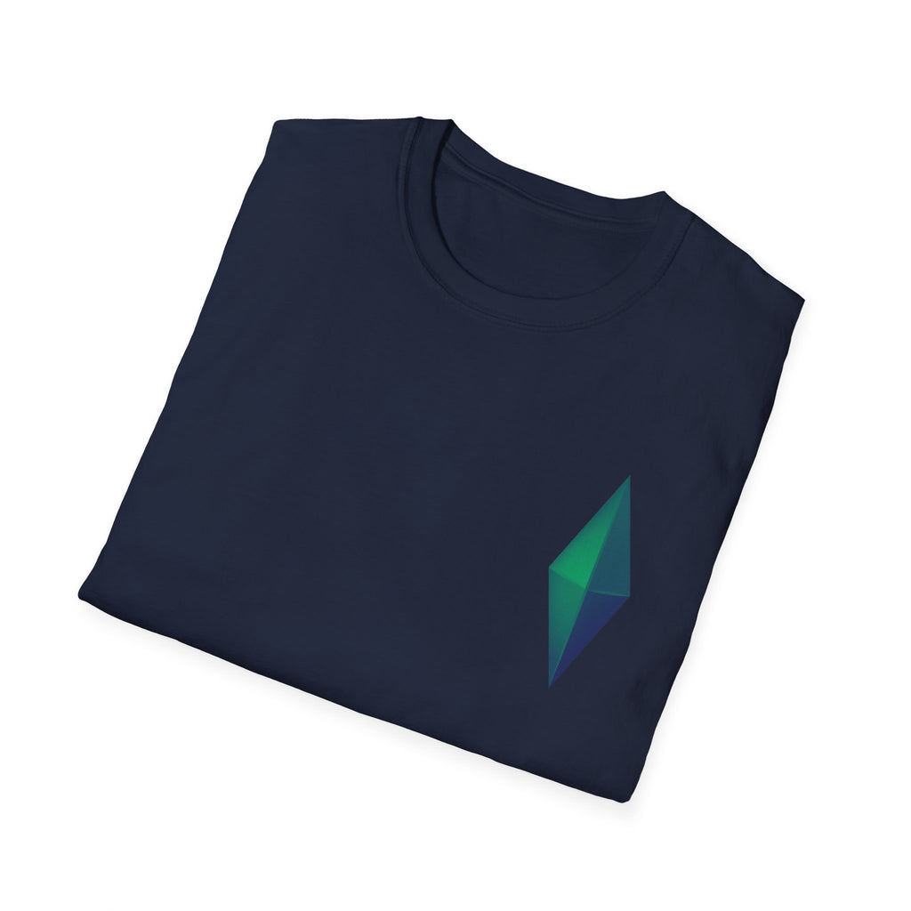 Unisex Gemstone Graphic T-Shirt | Softstyle Tee for Casual Wear, Gifts, Everyday Comfort, Green and Blue Design, Fashion