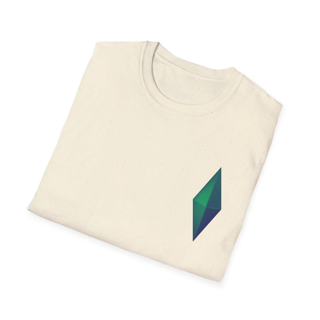 Unisex Gemstone Graphic T-Shirt | Softstyle Tee for Casual Wear, Gifts, Everyday Comfort, Green and Blue Design, Fashion